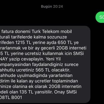 Türk Telekom Prime Düşün 40 GB Hatası