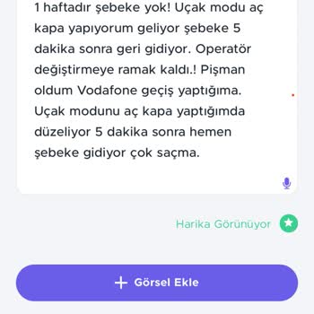 Vodafone 1 Haftadır Şebeke Yok! Operatör Değiştirmeme Ramak Kaldı!
