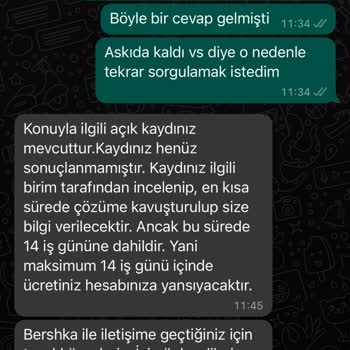Bershka Satış Sonrası Hizmet