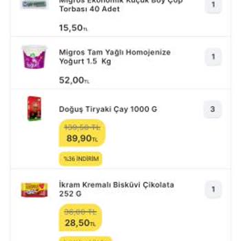 Migros Sanal Market Siparişim Teslim Edilmedi.