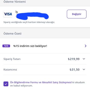Getir Yemek Kullanılamayan Müdavim İndirimi