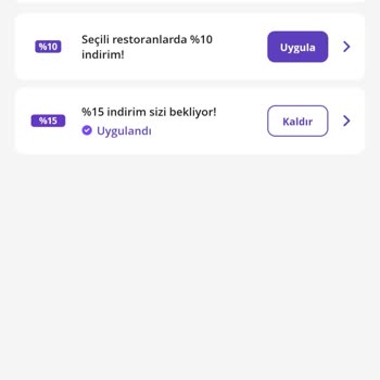 Getir Yemek Kullanılamayan Müdavim İndirimi