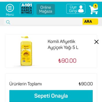 A101 Sanal Alışveriş Şikayeti