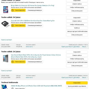 Amazon.com Satıcısı Uygun Fiyatlı Ürünü Yollamıyor.