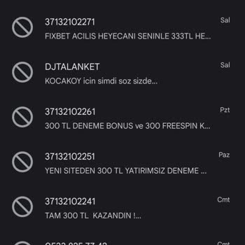 Vodafone Bahis SMS Engellemek İstiyorum