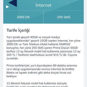 Türk Telekom Tarife Değişikliği Yan