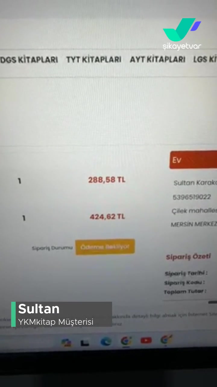 Ykmkitap Ödeme Sorunu videonun kapak resmi