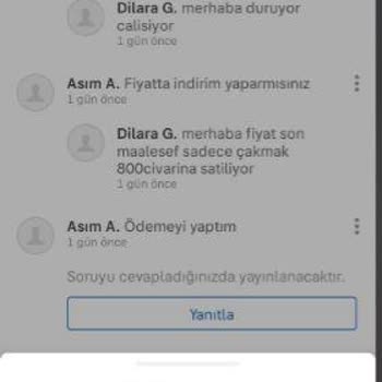 Sahibinden İkinci El Mesaj Sorunu