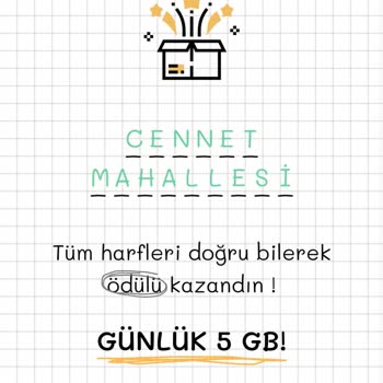 BİP Adam Asmaca Zorlu Oyun Oynadım 10 GB'lık 5 GB Tanımlandı Sadece