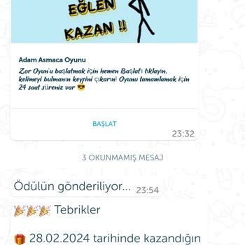 BİP Adam Asmaca Zorlu Oyun Oynadım 10 GB'lık 5 GB Tanımlandı Sadece