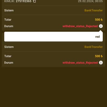 Wipbet 500 Tl Çekimimi Vermedi