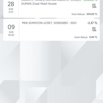 Ziraat Bankası Ekstre Masrafı Tahsilatı