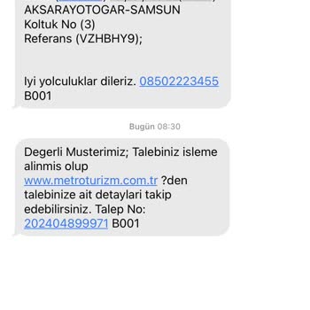 Metro Turizm Sefer İptali Şikayet