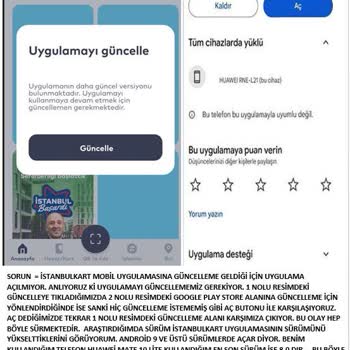 İstanbulkart Mobil Uygulama Güncelleme Hatası!