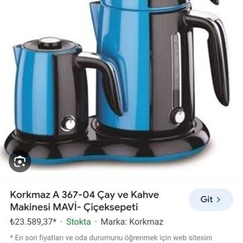 Korkmaz Mutfak Eşyaları Korkmaz A-367 Çay Kahve Makinesi Yedek Parça Sorunu