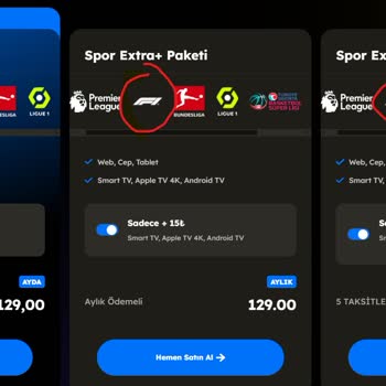 Tod TV Formula1 Yayını Aldatıcı Paket Reklamı Hk.