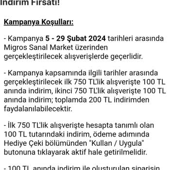 Migros Kampanya Sözünü Tutmuyor