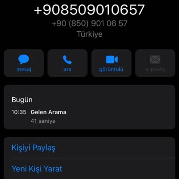 0850 901 06 57 Rahatsız Edici Arama