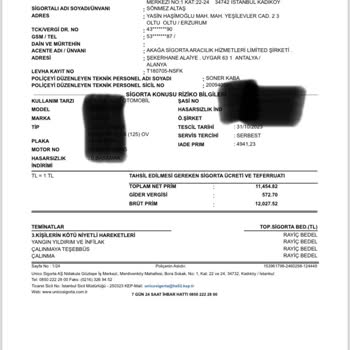 Unico Sigorta Unico Kaskonun Yaptığı Haksızlık