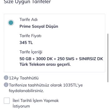 Türk Telekom Geçiş Olarak Paketi 345₺ Görünürken 1000₺ Talep Ediyor