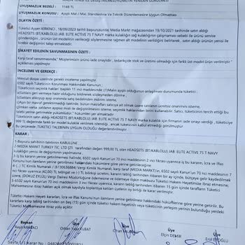 Media Markt Tüketici Hakem Heyeti Kararına Rağmen Urunu Değiştirmiyor