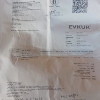 PHILIPS Ev Aletleri A*** K****** Elektrik Li Süpürge Arızası İçin Fatura .