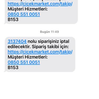 Çiçekmarket Sipariş Hayal Kırıklığı