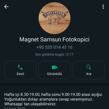 Samsun Copy Center Hakkında Yanlış Basım Yaptıkları Şikayet