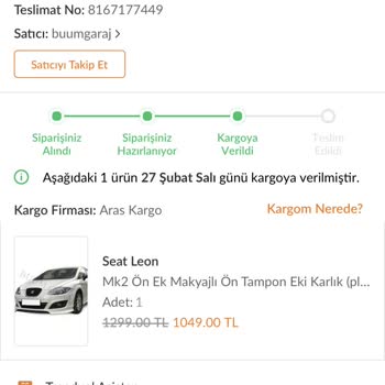Kafasına Buyruk Aras Kargo Mağduru