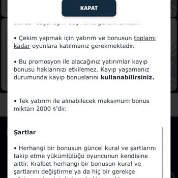 Kralbet Haksız Bonus Kısıtlamaları Ve Ödeme Sorunu!