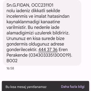 Occasion İnternetten Aldığım Montun Rengi Dört Ayda Soldu