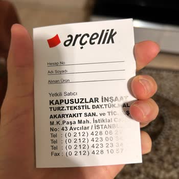 Arçelik Mağazasından Yapılan Alışveriş