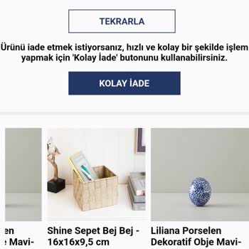 English Home Sitesinden Ürün Aldım Pişmanım