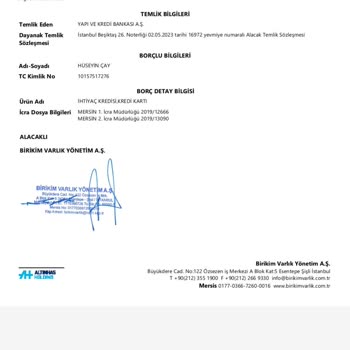 Birikim Varlık Yönetim Ödenen Borç Sonrası İcra Dosyası Kapanmadı!