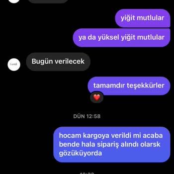 Gentilbutik Sipariş Kargoya Verilmiyor