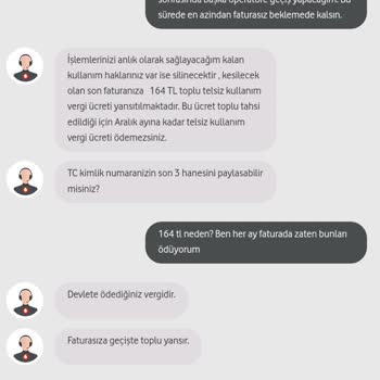 Vodafone Taahhüt Bitimi Tarife Silmesi Ve Gelecek Aylara Dair Vergi