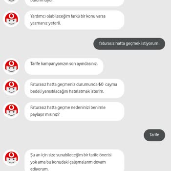 Vodafone Taahhüt Bitimi Tarife Silmesi Ve Gelecek Aylara Dair Vergi