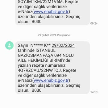 Sağlık Bakanlığından Adıma Gelen Reçete Mesajı