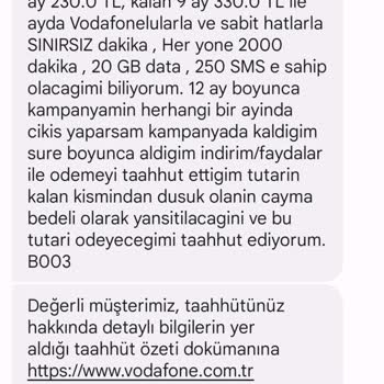 Vodafone Fatura Sorunu Ve Cayma Bedeli
