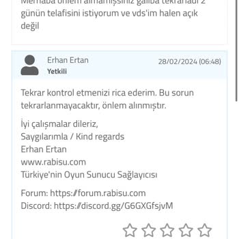 Rabisu Web Hosting Müşteri Hizmetleri Sorunları Ve Makine Performansı Hayal Kırıklığı