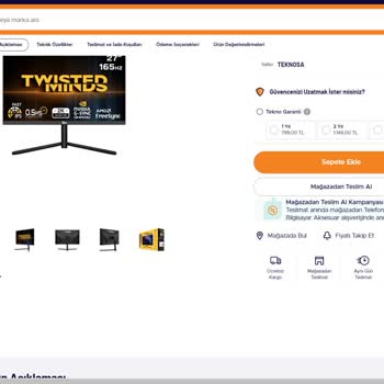 Teknosa'dan Monitör Al Mağdur Ol