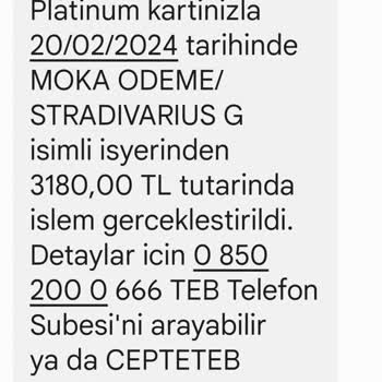 TEB, Kopyalanan Kartımdaki Tutarı 120gün Sonra Ödeyecekmiş