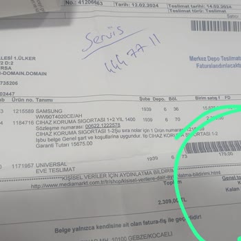 Media Markt Samsung Çamaşır Makinesi Hayal Kırıklığı