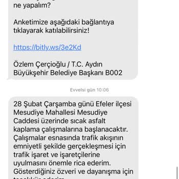 Aydın Belediyesi SMS Almak İstemiyorum