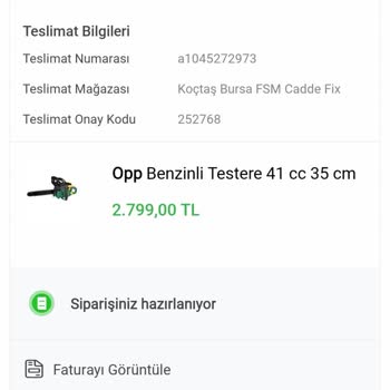 Koçtaş Online Sipariş Teslim Etmedi İptal Ettirmiyor
