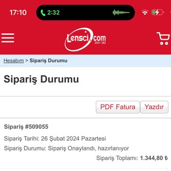 Lensci.com Ürün Göndermeme Sorunu