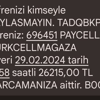 Paycell Geri İade İstiyorum