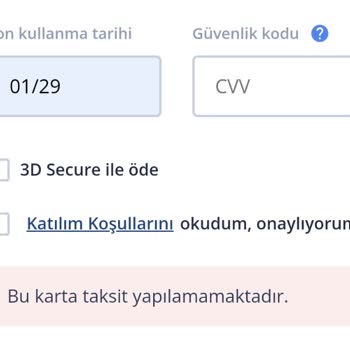 Garanti BBVA Garanti Troy Kartıma Taksit Yapılamıyor
