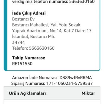 Amazon Da 20 Gündür İade Yapamıyorum