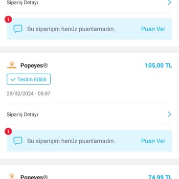 Tıkla Gelsin Popeyes Ödeme Hatası Ve Ücret Sorunu